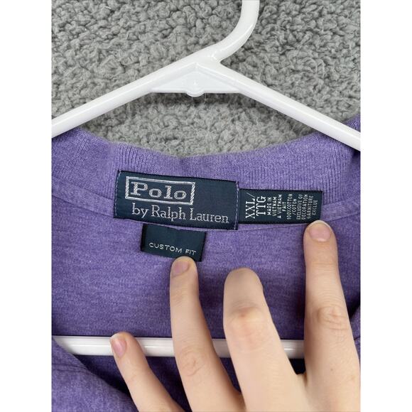 Polo Ralph Ralph Shirt XXL Custom Fit Purple Short Sleeve Green Pony Golf 2XL - Picture 4 of 13